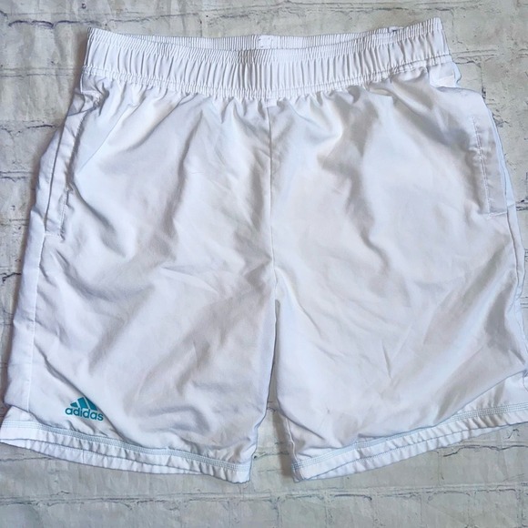 NOS 2018 Youth XL (15/16Y) Adidas White Parley Performance Athletic Shorts